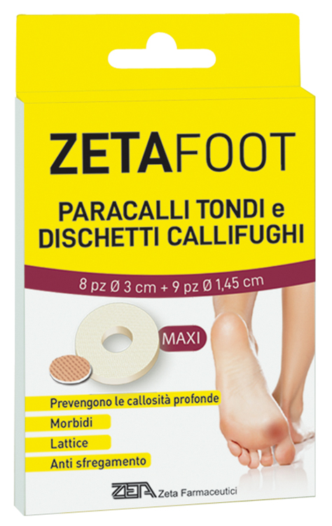 ZETAFOOT PARACALLO TONDO 8 PEZZI + DISCHETTO CALLIFUGO 9 PEZZI - Farmacia-flash.it