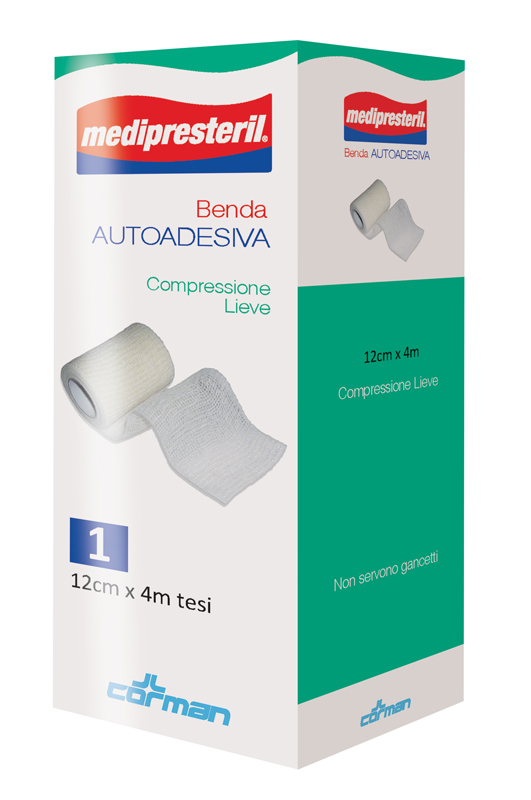 MEDIPRESTERIL BENDA AUTOADESIVA 12X400 CM 1 PEZZO - Farmacia-flash.it