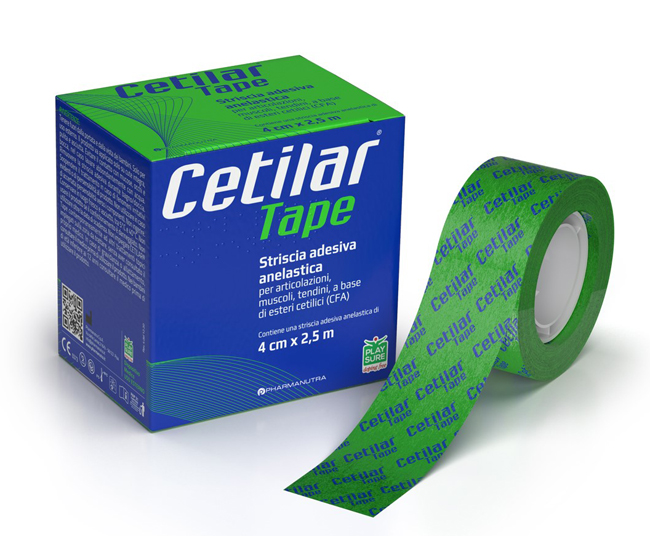 STRISCIA ADESIVA ANELASTICA CETILAR TAPE CM 4 X 2,5 M - Farmacia-flash.it