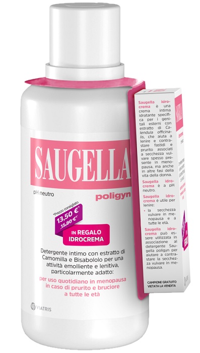 SAUGELLA POLIGYN 500ML + SAUGELLA IDROCREMA 10ML IN REGALO - Farmacia-flash.it