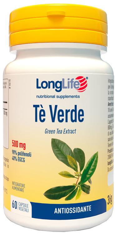 LONGLIFE TE' VERDE 500MG 60 CAPSULE - Farmacia-flash.it