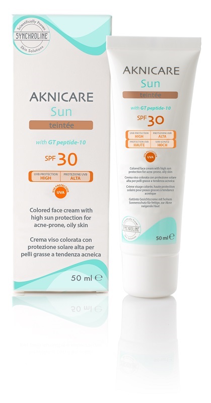 AKNICARE SUN TEINTEE SPF 30 50 ML - Farmacia-flash.it