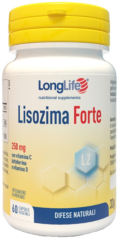LONGLIFE LISOZIMA FORTE 60 CAPSULE VEGETALI DA 600 MG - Farmacia-flash.it