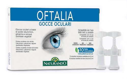 GOCCE OCULARI MONODOSE OFTALIA 2 STRIP DA 5 FIALE DA 0,5 ML - Farmacia-flash.it