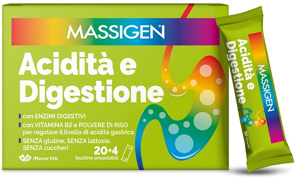 MASSIGEN ACIDITA' E DIGESTIONE 24 STICKPACK - Farmacia-flash.it