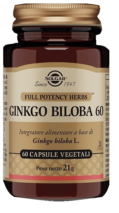 GINKGO BILOBA 60 60 CAPSULE VEGETALI - Farmacia-flash.it