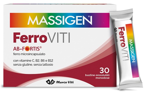 MASSIGEN FERROVITI 30 BUSTINE OROSOLUBILI - Farmacia-flash.it