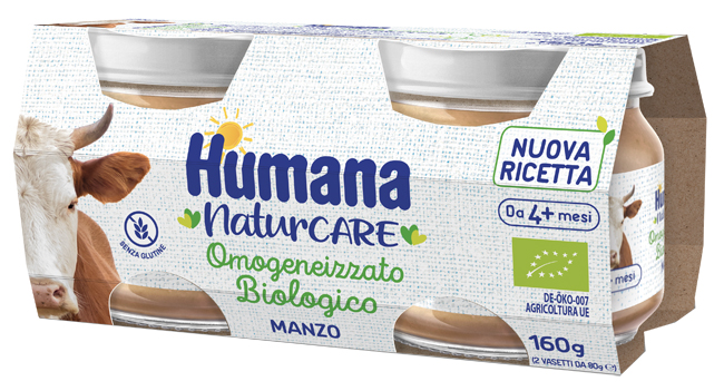 HUMANA OMOGENEIZZATO MANZO BIOLOGICO 2 PEZZI 80 G - Farmacia-flash.it