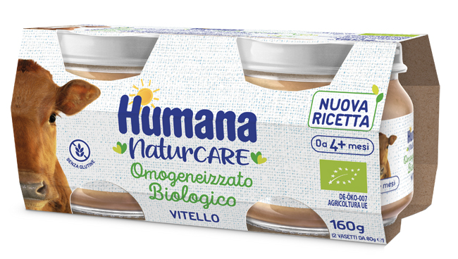 HUMANA OMOGENEIZZATO VITELLO BIOLOGICO 2 PEZZI 80 G - Farmacia-flash.it