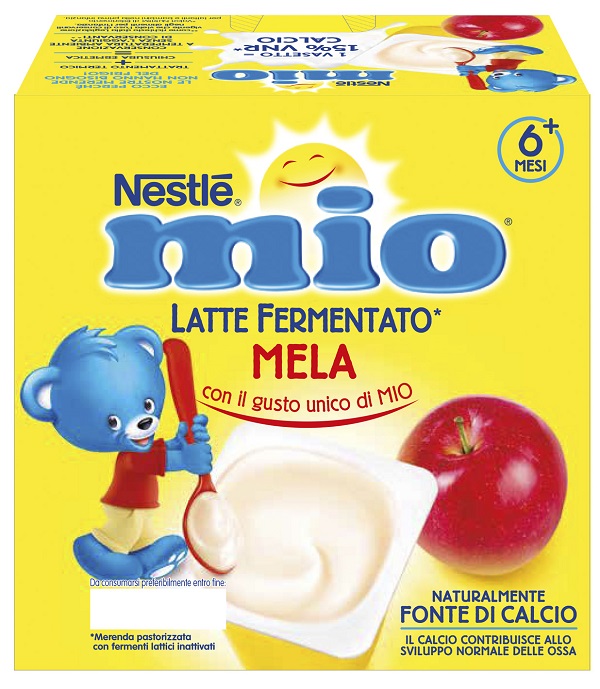 MIO MERENDA LATTE FERMENTATO MELA 4 PEZZI DA 100 G - Farmacia-flash.it