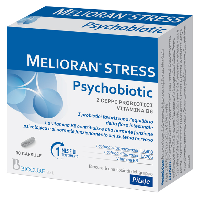 MELIORAN STRESS PSYCHOBIOTIC 30 CAPSULE - Farmacia-flash.it