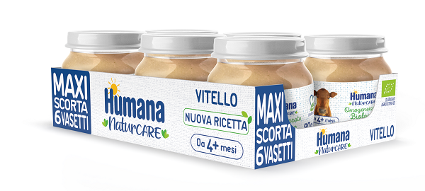 HUMANA OMOGENEIZZATO VITELLO BIO 6 VASETTI DA 80 G - Farmacia-flash.it