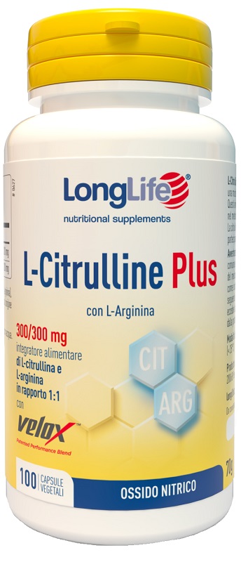 LONGLIFE L-CITRULLINE PLUS 100 CAPSULE VEGETALI - Farmacia-flash.it