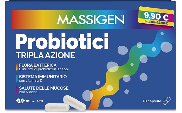 MASSIGEN PROBIOTICI 10 CAPSULE 2024 OFFERTA SPECIALE - Farmacia-flash.it