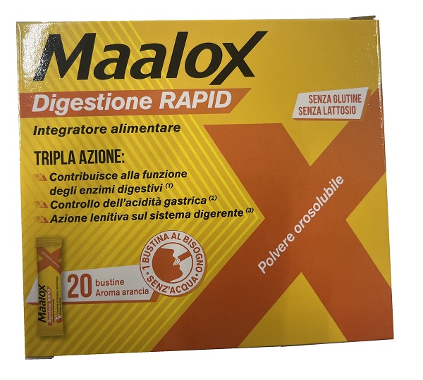 MAALOX DIGESTIONE RAPID 20 BUSTINE DA 2 G - Farmacia-flash.it