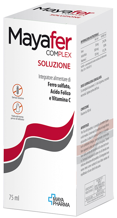 MAYAFER COMPLEX SOLUZIONE 75 ML SENZA GLUTINE NATURALMENTE PRIVO DI LATTOSIO - Farmacia-flash.it