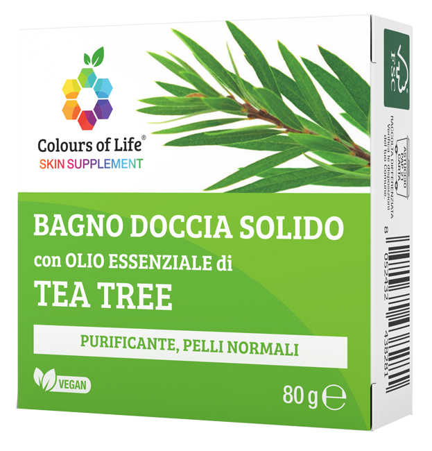 COLOURS OF LIFE TEA TREE BAGNO DOCCIA SOLIDO 80 G - Farmacia-flash.it