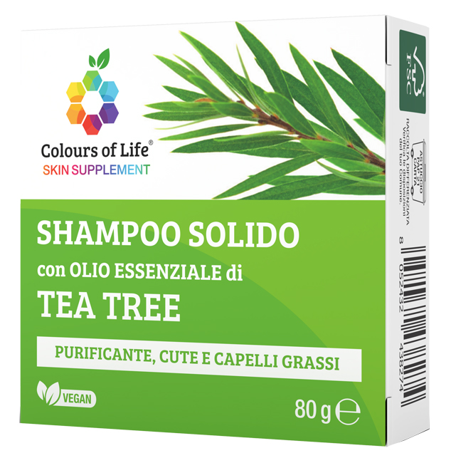 COLOURS OF LIFE TEA TREE SHAMPOO SOLIDO 80 G - Farmacia-flash.it