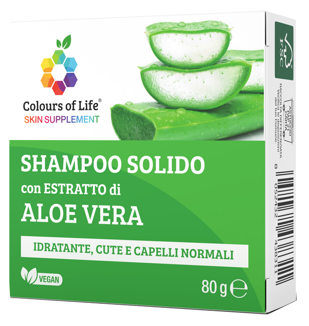 COLOURS OF LIFE ALOE SHAMPOO SOLIDO 80 G - Farmacia-flash.it