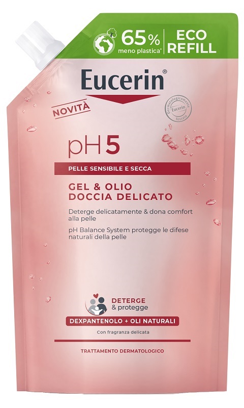EUCERIN GEL & OLIO DOCCIA DELICATO 400 ML REFILL - Farmacia-flash.it