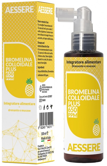 BROMELINA COLLOIDALE PLUS SPRAY 650 PPM 100 ML - Farmacia-flash.it