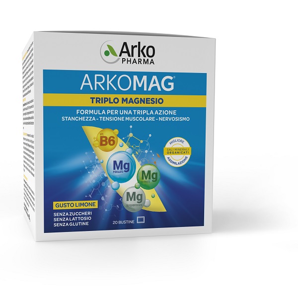 ARKOMAG TRIPLO MAGNESIO 20 BUSTINE - Farmacia-flash.it