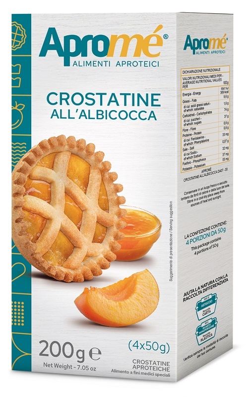 APROME' CROSTATINE ALBICOCCA 4 PEZZI DA 50 G - Farmacia-flash.it