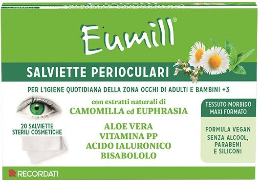 EUMILL SALVIETTE PERIOCULARI 20 PEZZI - Farmacia-flash.it