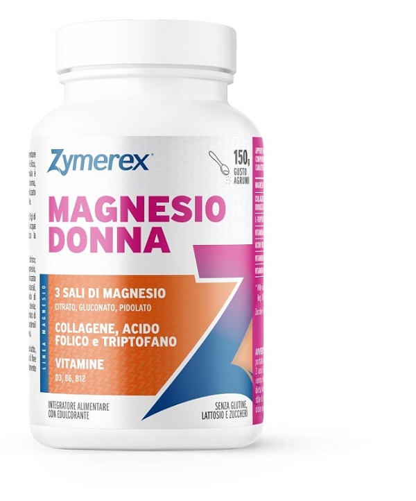 ZYMEREX MAGNESIO DONNA 150 G GUSTO AGRUMI CON EDULCORANTE SENZA ZUCCHERI SENZA GLUTINE SENZA LATTOSIO - Farmacia-flash.it