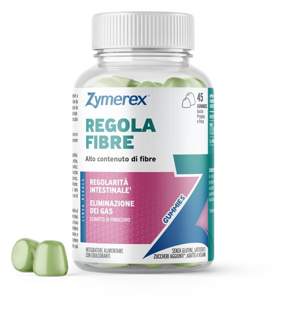ZYMEREX REGOLA FIBRE 45 GUMMIES GUSTO PRUGNA PERA CON EDULCORANTI SENZA ZUCCHERI SENZA GLUTINE SENZA LATTOSIO - Farmacia-flash.it