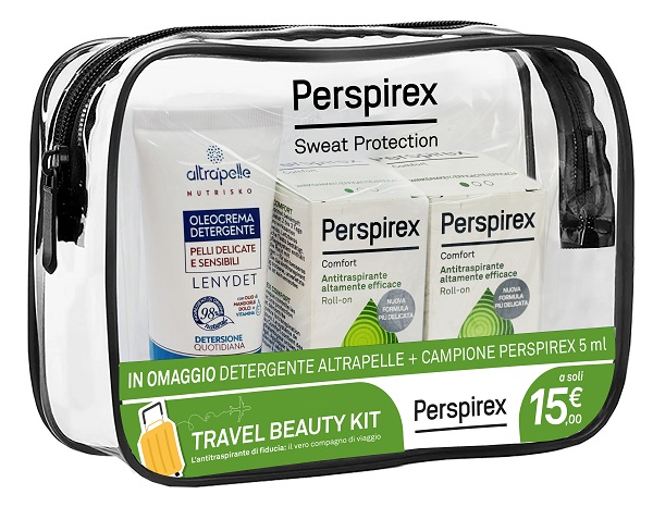 PERSPIREX ROLL ON COMFORT TRAVEL KIT 2 ROLL ON COMFORT 20 ML + 1 DETERGENTE ALTRAPELLE OMAGGIO - Farmacia-flash.it