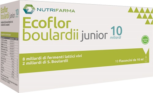 ECOFLOR BOULARDII JUNIOR 10 MILIARDI 10 FLACONCINI DA 10 ML - Farmacia-flash.it