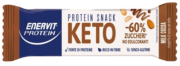ENERVIT PROTEIN SNACK KETO MILK COCOA 35 G - Farmacia-flash.it