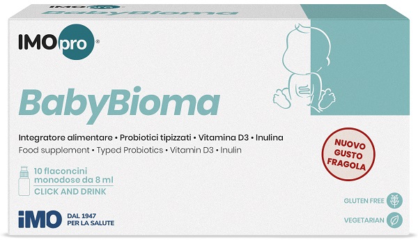 IMOPRO BABYBIOMA FRAGOLA 10 FLACONCINI 8 ML - Farmacia-flash.it