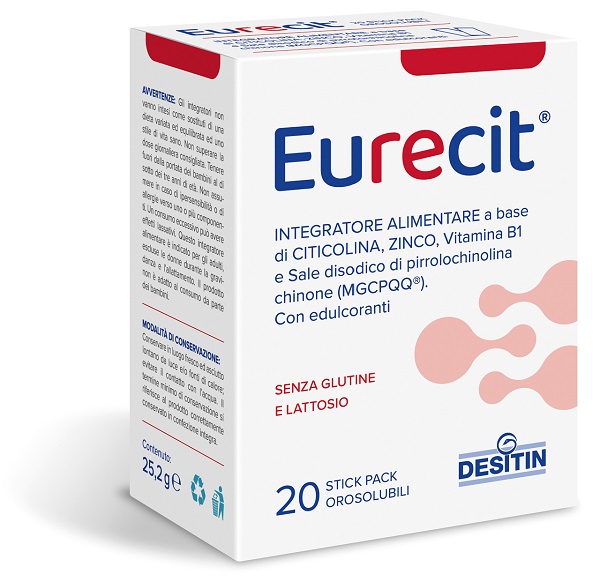 EURECIT 20 STICK PACK OROSOLUBILI DA 1,26 G CON EDULCORANTI SENZA GLUTINE SENZA LATTOSIO - Farmacia-flash.it