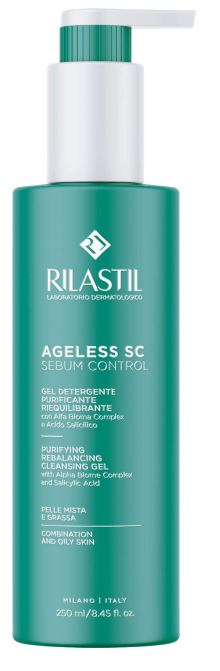 RILASTIL AGELESS SC SEBUM CONTROL GEL DETERGENTE PURIFICANTE RIEQUILIBRANTE 250 ML - Farmacia-flash.it