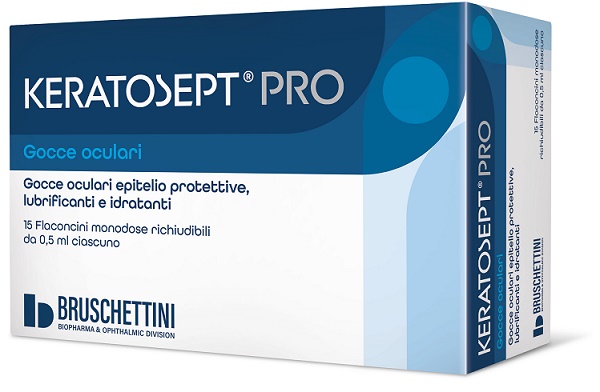 GOCCE OCULARI KERATOSEPT PRO 15 FLACONCINI MONODOSE RICHIUDIBILI DA 0,5 ML - Farmacia-flash.it
