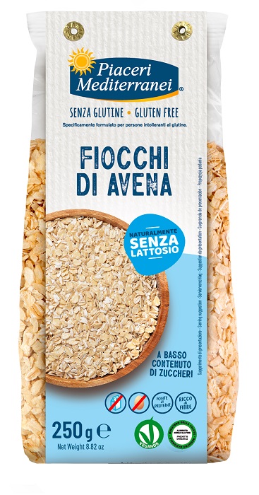 PIACERI MEDITERRANEI FIOCCHI AVENA 250 G - Farmacia-flash.it
