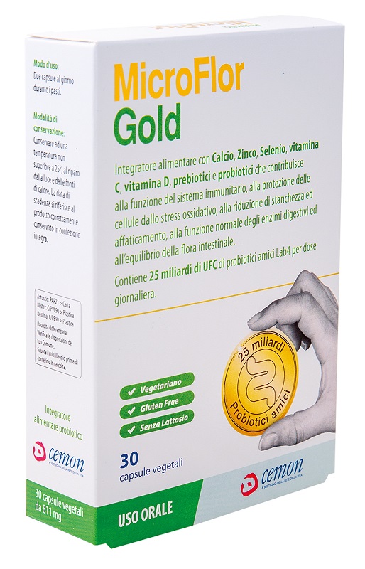 MICROFLOR GOLD 30 CAPSULE VEGETALI - Farmacia-flash.it