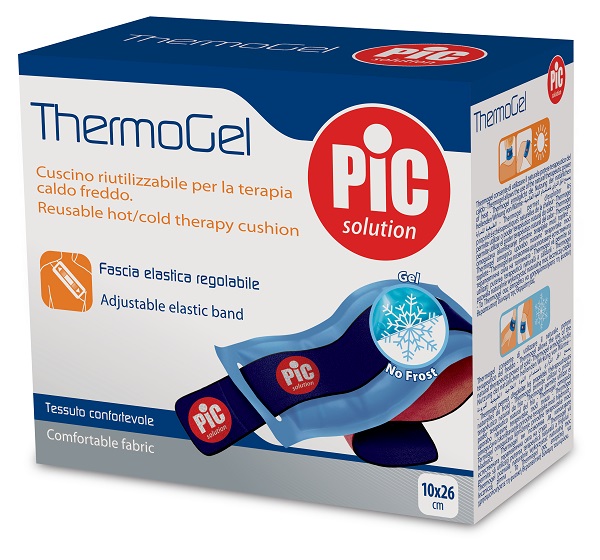 CUSCINO THERMOGEL TERAPIA CALDO FREDDO 10X26 CM CON FASCIA ELASTICA ITC - Farmacia-flash.it