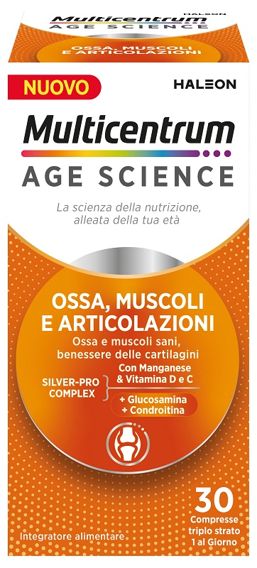 MULTICENTRUM AGE SCIENCE OSSA MUSCOLI ARTICOLAZIONI 30 COMPRESSE - Farmacia-flash.it