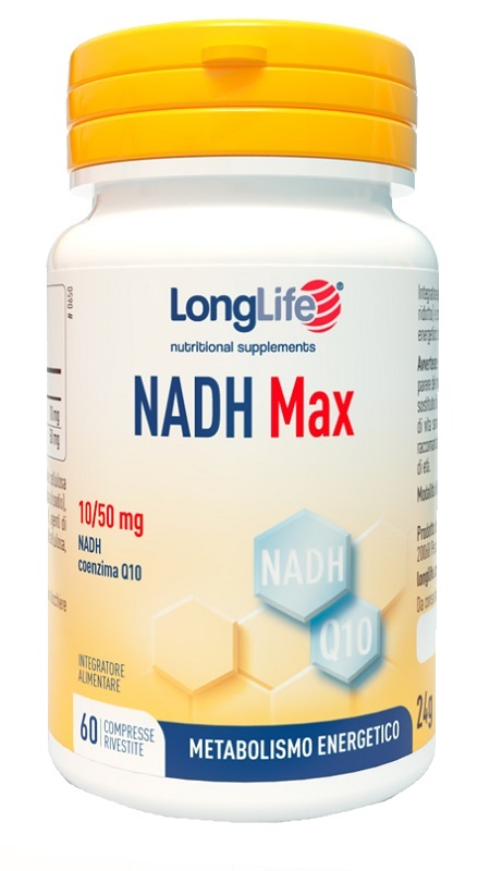 LONGLIFE NADH MAX 60 COMPRESSE RIVESTITE - Farmacia-flash.it