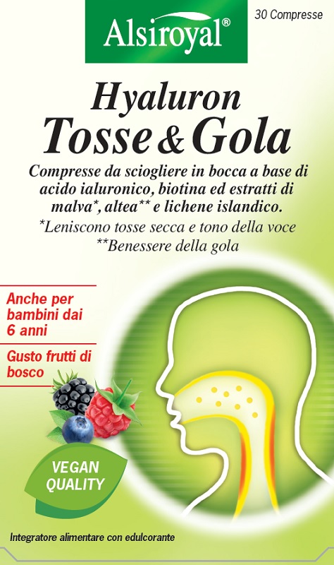 HYALURON TOSSE&GOLA 30 COMPRESSE - Farmacia-flash.it