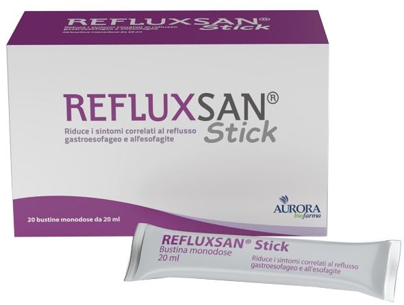 REFLUXSAN STICK 20 BUSTINE MONODOSE DA 20 ML SENZA GLUTINE SENZA LATTOSIO - Farmacia-flash.it