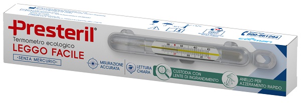 PRESTERIL TERMOMETRO ECOLOGICO LEGGO FACILE SENZA MERCURIO - Farmacia-flash.it