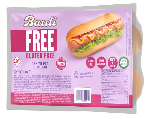 BAULI FREE PANINI HOT DOG 2 PEZZI DA 75 G - Farmacia-flash.it