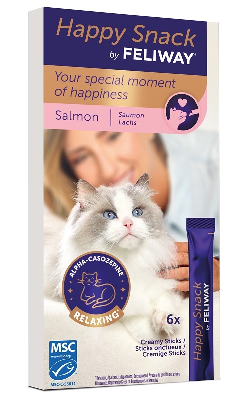 FELIWAY HAPPY SNACK SALMONE 6 STICK - Farmacia-flash.it