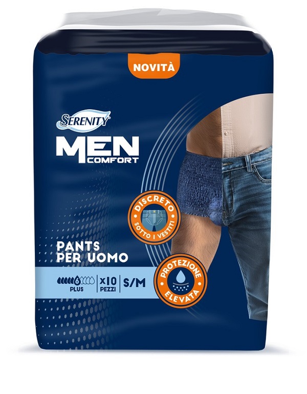 PANNOLONE A MUTANDINA SERENITY MEN COMFORT PLUS S/M 10 PEZZI - Farmacia-flash.it