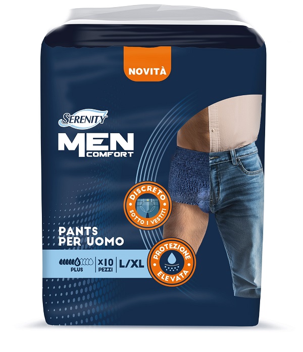 PANNOLONE A MUTANDINA SERENITY MEN COMFORT PLUS L/XL 10 PEZZI - Farmacia-flash.it