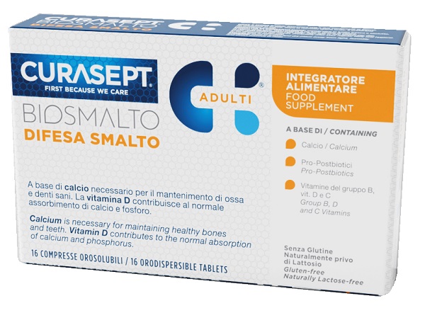 CURASEPT BIOSMALTO DIFESA SMALTO ADULTI 16 COMPRESSE OROSOLUBILI - Farmacia-flash.it